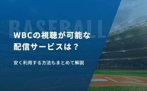 WBCの視聴が可能な配信サービスは？安く利用する方法もまとめて解説